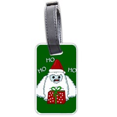 Yeti Xmas Luggage Tags (one Side)  by Valentinaart