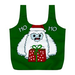 Yeti Xmas Full Print Recycle Bags (l)  by Valentinaart