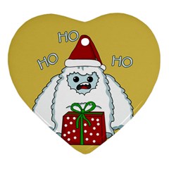 Yeti Xmas Ornament (Heart)