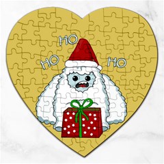 Yeti Xmas Jigsaw Puzzle (heart) by Valentinaart