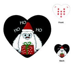 Yeti Xmas Playing Cards (heart)  by Valentinaart