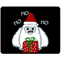 Yeti Xmas Fleece Blanket (medium)  by Valentinaart