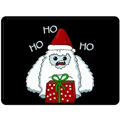 Yeti Xmas Double Sided Fleece Blanket (large)  by Valentinaart