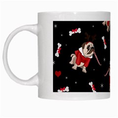 Pug Xmas Pattern White Mugs by Valentinaart