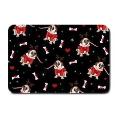 Pug Xmas Pattern Plate Mats by Valentinaart