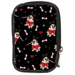 Pug Xmas Pattern Compact Camera Cases by Valentinaart