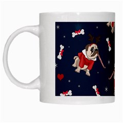 Pug Xmas Pattern White Mugs by Valentinaart