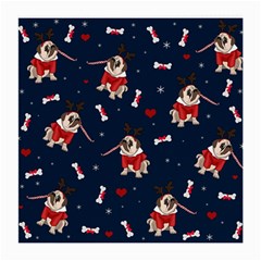 Pug Xmas Pattern Medium Glasses Cloth by Valentinaart