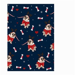 Pug Xmas Pattern Small Garden Flag (two Sides) by Valentinaart