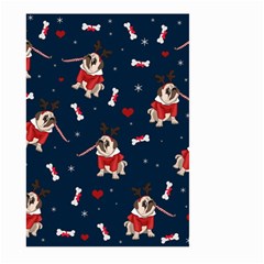 Pug Xmas Pattern Large Garden Flag (two Sides) by Valentinaart