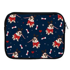 Pug Xmas Pattern Apple Ipad 2/3/4 Zipper Cases by Valentinaart