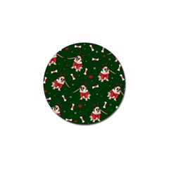 Pug Xmas Pattern Golf Ball Marker by Valentinaart