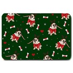 Pug Xmas Pattern Large Doormat  30 x20  Door Mat