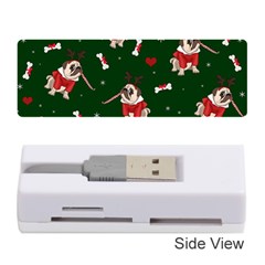 Pug Xmas Pattern Memory Card Reader (stick)  by Valentinaart