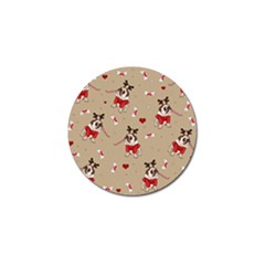 Pug Xmas Pattern Golf Ball Marker