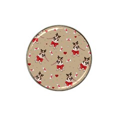 Pug Xmas Pattern Hat Clip Ball Marker (10 pack)