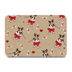 Pug Xmas Pattern Plate Mats by Valentinaart