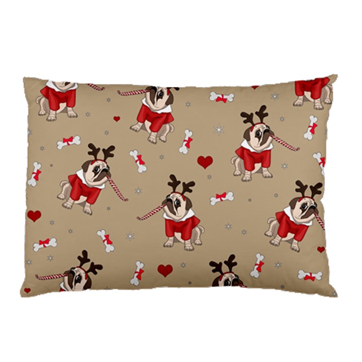 Pug Xmas Pattern Pillow Case