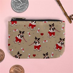 Pug Xmas Pattern Mini Coin Purses