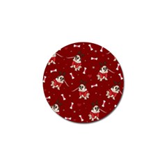 Pug Xmas Pattern Golf Ball Marker by Valentinaart