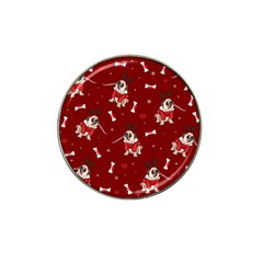 Pug Xmas Pattern Hat Clip Ball Marker (4 Pack) by Valentinaart