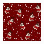 Pug Xmas Pattern Medium Glasses Cloth Front