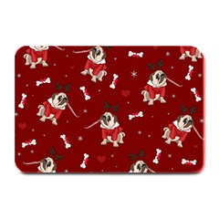 Pug Xmas Pattern Plate Mats by Valentinaart