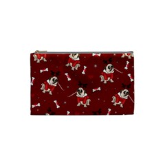 Pug Xmas Pattern Cosmetic Bag (small)  by Valentinaart