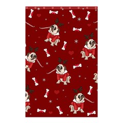 Pug Xmas Pattern Shower Curtain 48  X 72  (small)  by Valentinaart