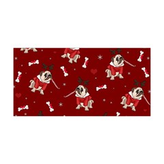 Pug Xmas Pattern Yoga Headband by Valentinaart