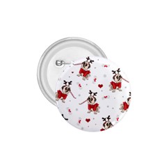 Pug Xmas Pattern 1.75  Buttons