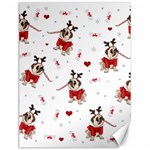 Pug Xmas Pattern Canvas 12  x 16   11.86 x15.41  Canvas - 1