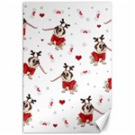 Pug Xmas Pattern Canvas 20  x 30   19.62 x28.9  Canvas - 1