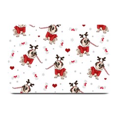 Pug Xmas Pattern Plate Mats by Valentinaart