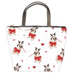 Pug Xmas Pattern Bucket Bags Front