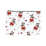 Pug Xmas Pattern Cosmetic Bag (Large)  Front