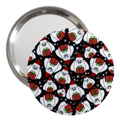 Yeti Xmas Pattern 3  Handbag Mirrors