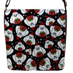 Yeti Xmas Pattern Flap Messenger Bag (s) by Valentinaart