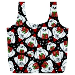 Yeti Xmas Pattern Full Print Recycle Bags (l) 