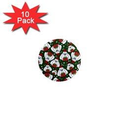 Yeti Xmas Pattern 1  Mini Magnet (10 Pack)  by Valentinaart