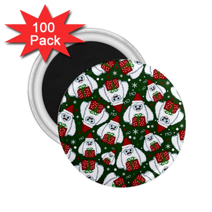 Yeti Xmas pattern 2.25  Magnets (100 pack) 