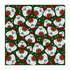 Yeti Xmas Pattern Medium Glasses Cloth by Valentinaart