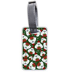 Yeti Xmas Pattern Luggage Tags (one Side)  by Valentinaart