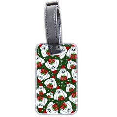 Yeti Xmas Pattern Luggage Tags (two Sides) by Valentinaart