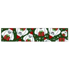 Yeti Xmas Pattern Small Flano Scarf