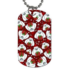 Yeti Xmas Pattern Dog Tag (one Side) by Valentinaart