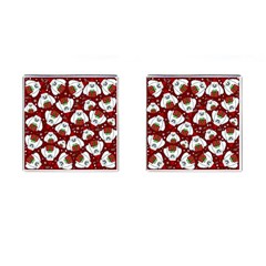 Yeti Xmas Pattern Cufflinks (square) by Valentinaart