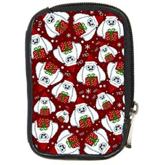 Yeti Xmas Pattern Compact Camera Cases by Valentinaart