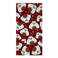 Yeti Xmas Pattern Shower Curtain 36  X 72  (stall)  by Valentinaart