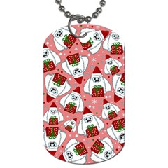 Yeti Xmas Pattern Dog Tag (one Side) by Valentinaart